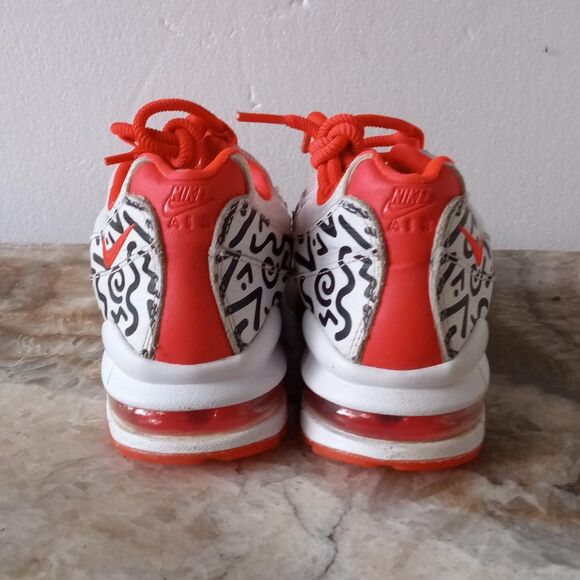 Nike Air Max 95 QS GS Shoes Cramoisi White Black Orange AH3808-100 Youth Size 5 - Picture 4 of 8